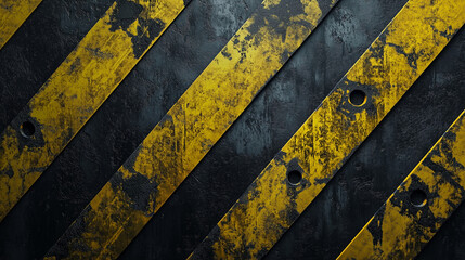 Background image of black concrete wall with yellow caution mark