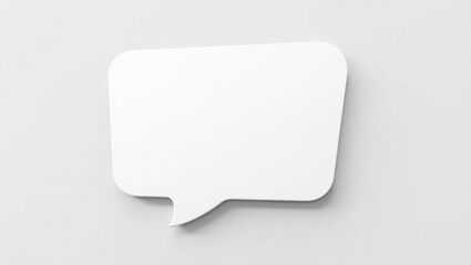 Fototapeta premium A Blank White Speech Bubble on a White Background