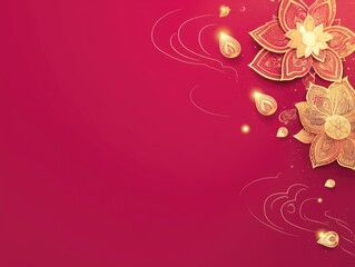 Obraz premium Free indian flower pattern rangoli background