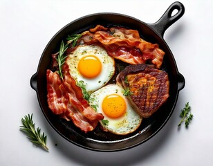 high protein low carb carnivore diet foods, steak, bacon, butter, eggs 