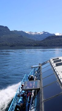 Patagonia, Bariloche Island Isla Victoria and Arrayanes forest scenic landscapes.