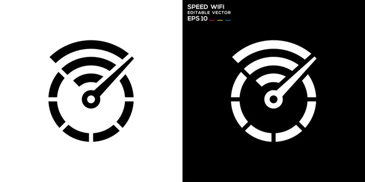 Hotspot speed logo. Test, connection, network. Vector icon symbol design template EPS 10.