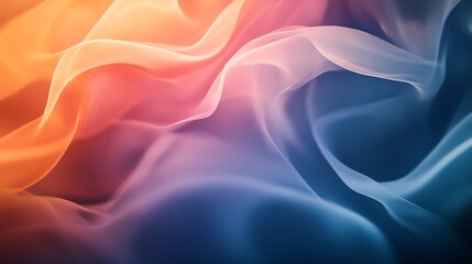 Obraz premium Abstract image of flowing fabric in warm and cool tones