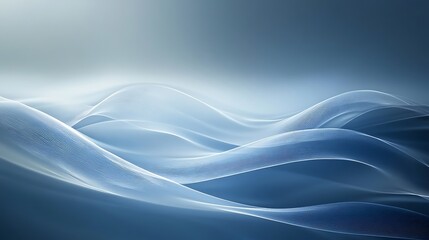 Abstract Blue Waves Flowing Design
