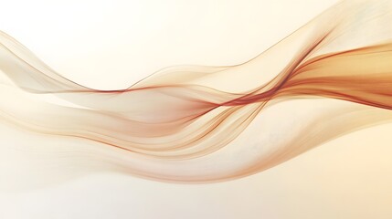 Fototapeta premium Abstract Beige and Brown Swirling Waves Design
