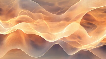 Fototapeta premium Abstract Golden Waves Flowing Seamlessly
