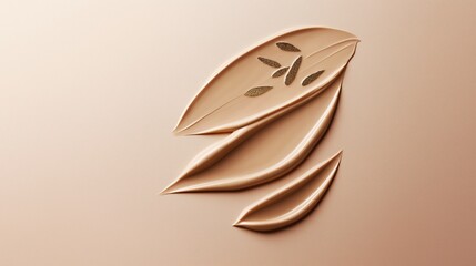 Elegant cream gel strokes with 24k gold flakes on blush pink surface showcasing luxury and minimalism