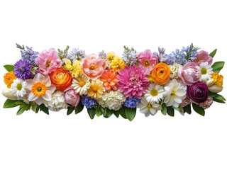 Obraz premium A vibrant and cheerful flower arrangement, isolated on a transparent background