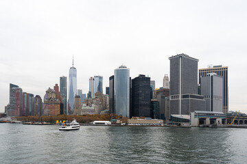 Obraz premium Ciudad de New York, rascacielos y edificaciones 