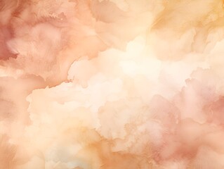 Obraz premium Abstract Watercolor Blend in Peach, Cream, and Brown Tones
