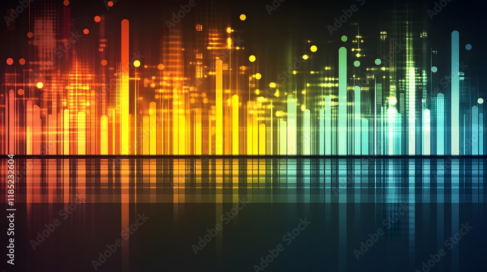 Poster abstract colorful data visualization graphic design
