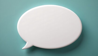 3D Blank White Speech Bubble Pin with Glossy Finish. 1