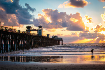 Oceanside, CA beach and pier
