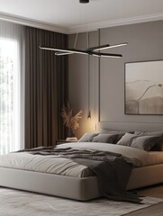 Modern Bedroom Interior Design with Stylish Lighting and Decor