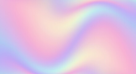Obraz premium Iridescent neon background. Holographic Abstract soft pastel colors backdrop. Hologram Foil Aesthetic. Trendy vaporwave creative gradient. 