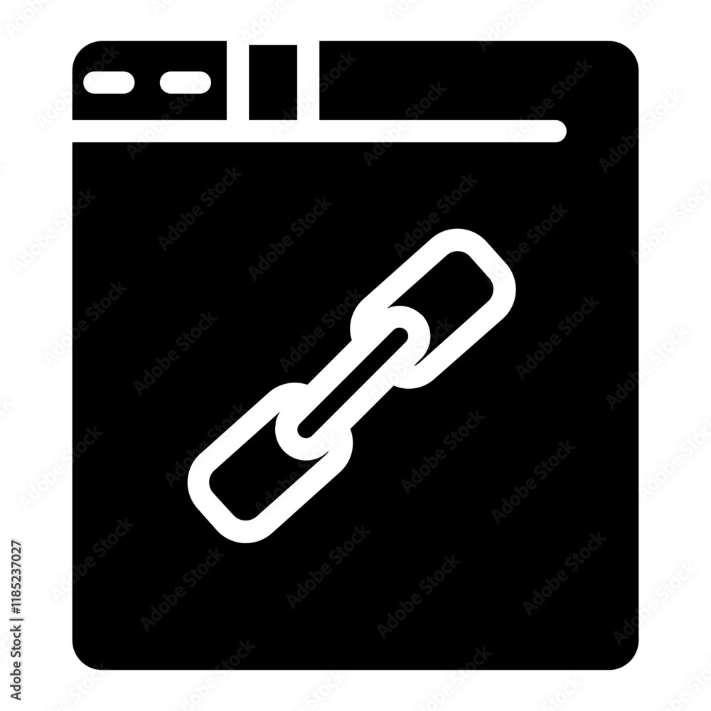 Poster link netting network glyph icon