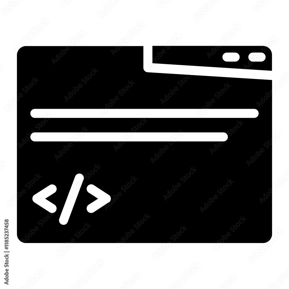 Poster web dashboard coding glyph icon