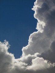 Blue sky and clouds.