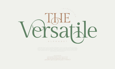 Versatile typography beauty fashion elegant minimalist serif italic fonts decorative wedding vintage retro logos. Minimal luxury font alphabet logo. Vector illustration