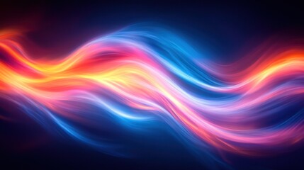 Obraz premium Abstract vibrant wave of light, energy, and color.