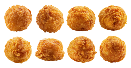 Crispy fried chicken isolated on transparent background ideal for food advertisements and restaurant menus
