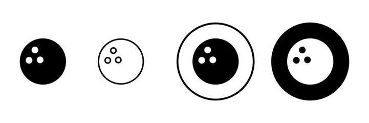 Bowling icon vector. bowling ball and pin sign and symbol.