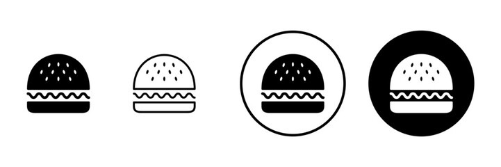 Burger icon vector. burger sign and symbol. hamburger