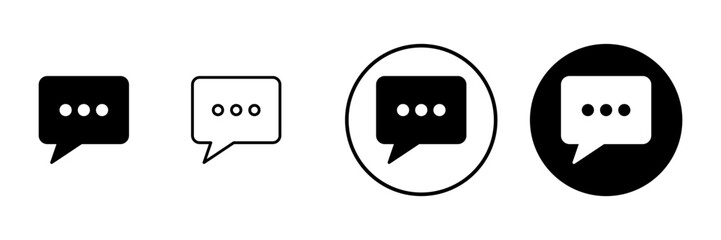 Chat icon vector. speech bubble sign and symbol. comment icon. message