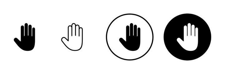 Obraz premium Hand icon vector. hand sign and symbol. palm