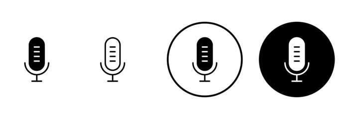 Microphone icon vector. karaoke sign and symbol