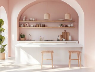 Modern Minimalist Kitchen Design With Wooden Accents