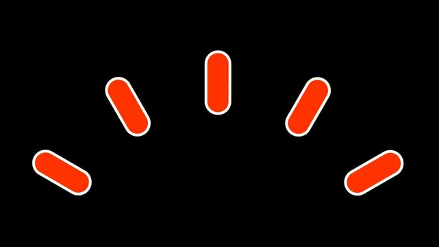 点滅する赤いアイキャッチ・白ふち付き（透過背景）