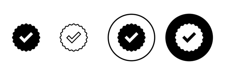 verified icon vector. verification check mark. approved sign and symbol