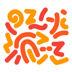 Colorful simple modern line pattern, hand drawn line pattern, colorful cute line pattern