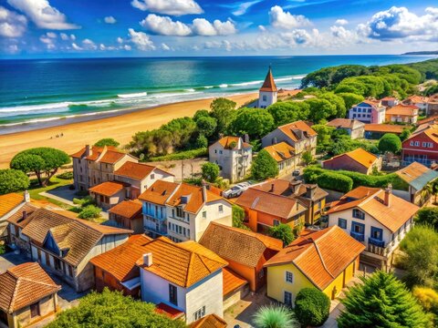 Picturesque Labenne, Aquitaine: breathtaking French Atlantic coast scenery in a high-resolution, deep-focus photo.
