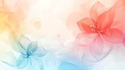 Pastel Flowers Abstract Soft Background Design