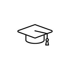 graduation cap icon on transparent background
