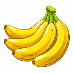 bananas isolated on white vector