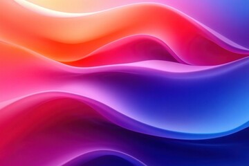 Abstract Pink and Blue Fluid Wave Pattern with Gradient Transitions and Soft Lighting