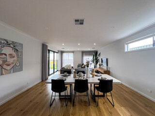 Modern Open-Plan Living Room and Kitchen Interior Design