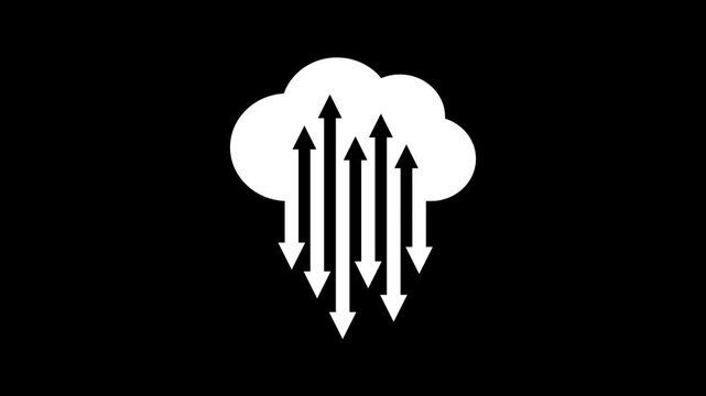 endless loop animation of cloud computing service illustration