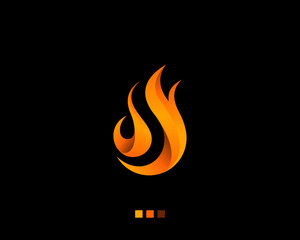 Logo of initials Sf and fire