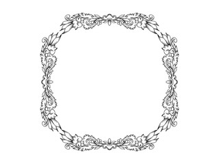 frame engraving vector