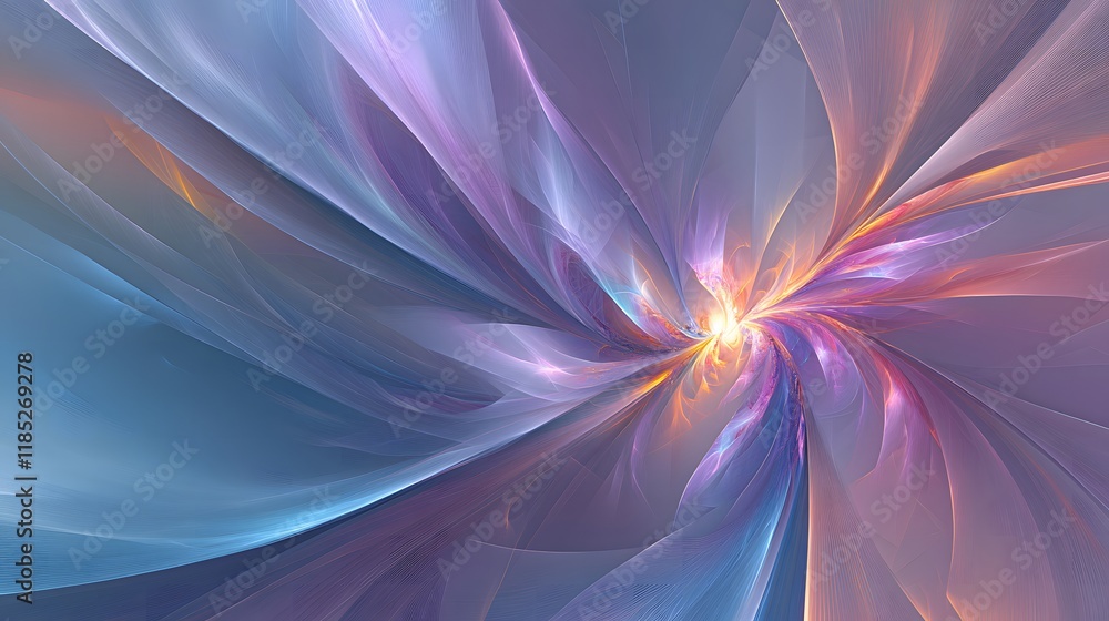 Poster abstract swirls of pastel colors merge together in a mesmerizing vortex design, creating a beautiful