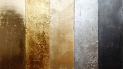 Metallic Textures: Gold, Silver, Gray, and Black Variations