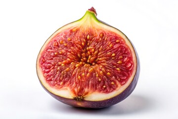 Fresh Fig Closeup, White Background, Still Life Photography, Food Photography, Macro Photography