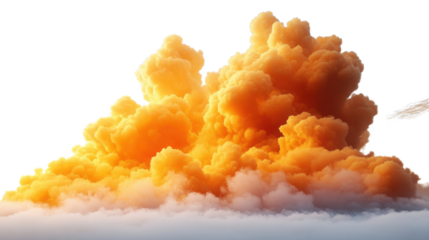 fire burning in the air isolated on white background 