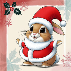 Rabbit Santa Claus토끼 산타클로스 Generative AI