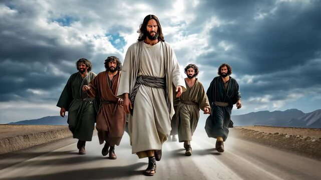Jesus with his disciples