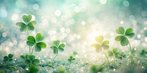 Minimalist Holiday Layout with Double Exposure Photography Featuring Irish Clover Patterns for a Fresh and Elegant Design